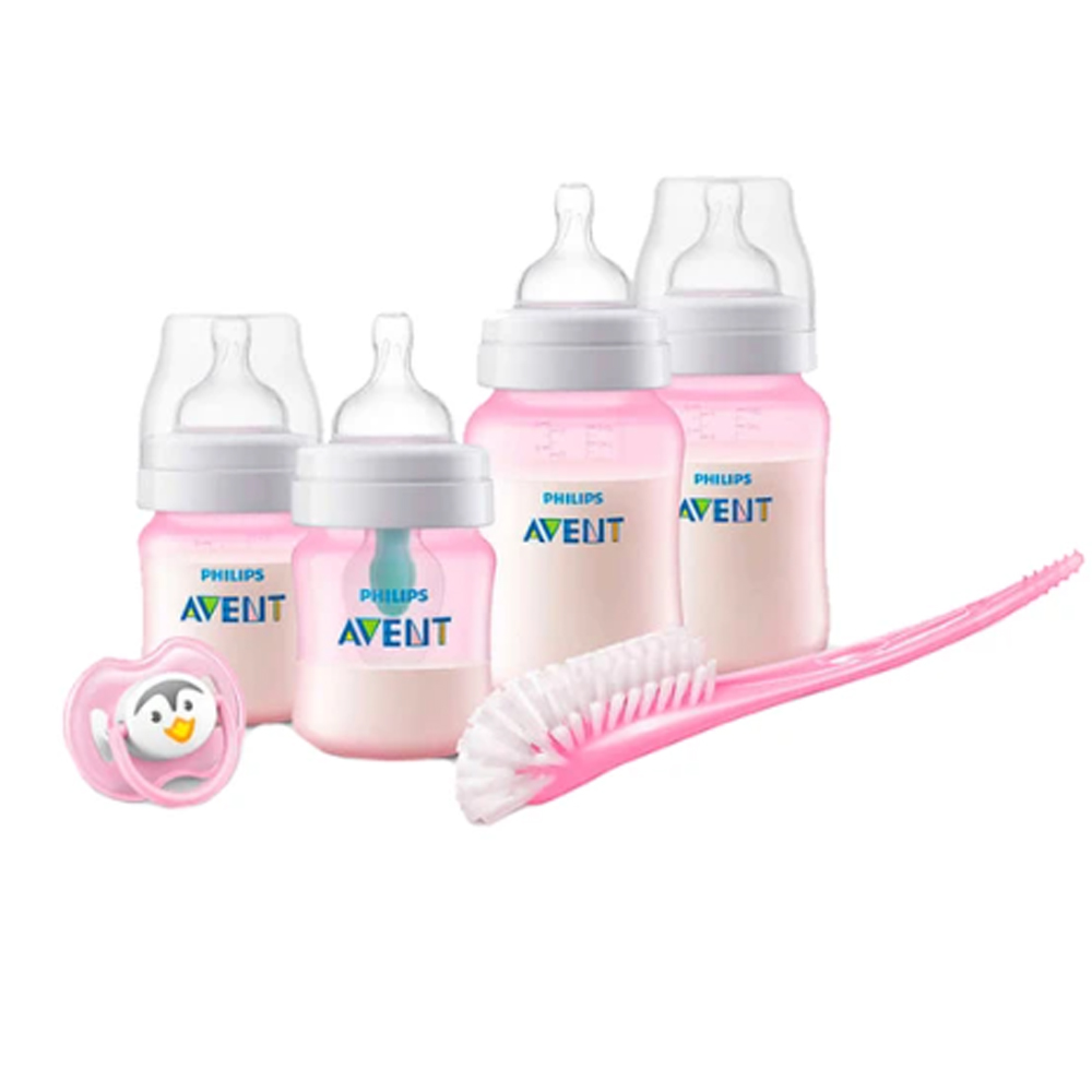 Imagen de Set para Recién Nacido Anticólicos PHILIPS AVENT 3015 Rosa