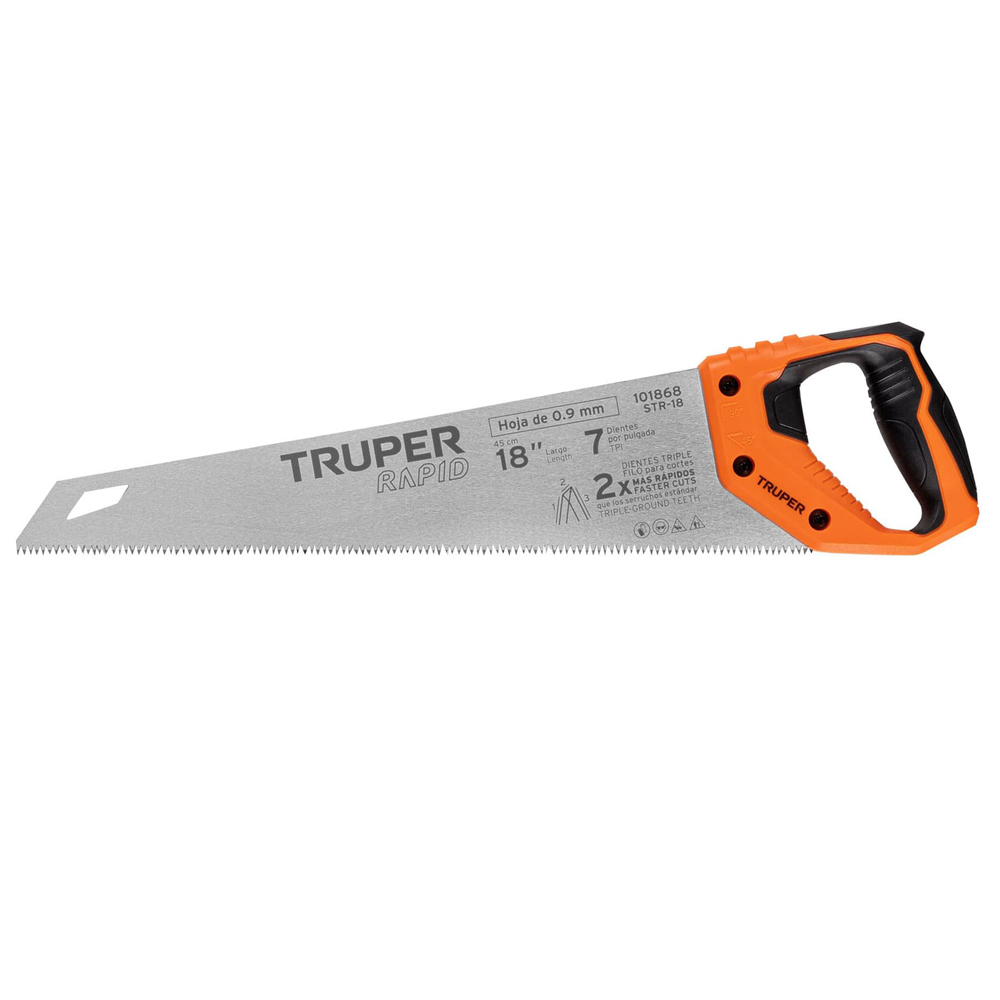 Imagen de Serrucho Rapid 18' TRUPER  STR-18 , mango Comfort grip